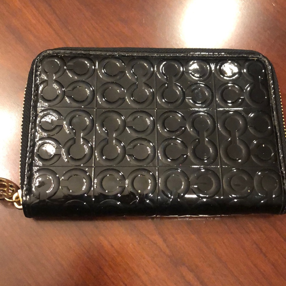 Coach agenda Case/ wallet Black Patent